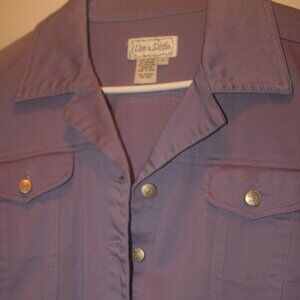 Live A Little Cotton Lavendar Jacket   Size Large